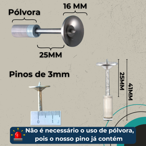 Pistola Manual Finca Pinos Ideal Para Fixação Em Aço Ferro - Imagem 8