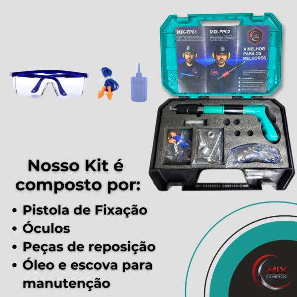 Pistola Manual Finca Pinos Ideal Para Fixação Em Aço Ferro - Imagem 6